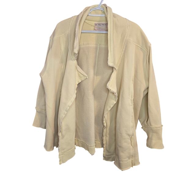 Free People We The Free Loui Cardi Jacket Canary Yellow Lagenlook XS Oversized - Picture 5 of 6